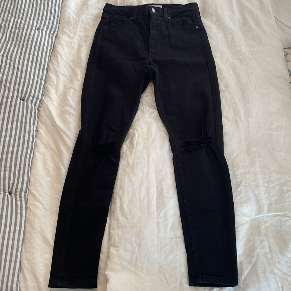 Topshop Ripped Black Jeans - Picture 2 of 4